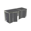 Build-a-Shed 1.5 x 5.2 x 2.0m Skillion Double Plus Double Hinged Side Doors Shed - Grey
