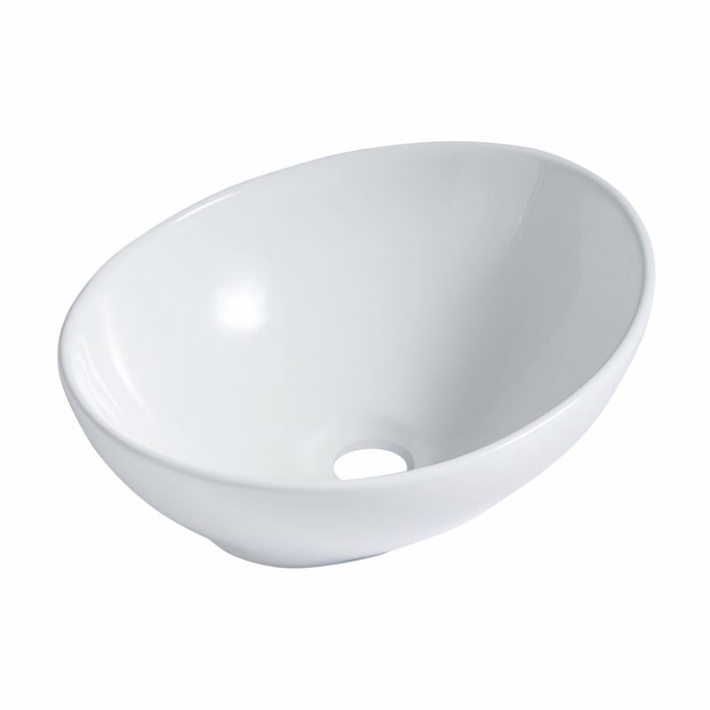 Rumba Gloss White Oval Above Counter Basin