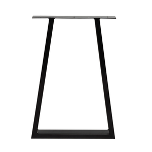 Rapid 500 x 732 x 50mm Black Steel Tube Antigua Desk Leg