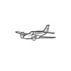 Ignite Laser Beechcraft Baron 58 - Twin-Engine Light Aircraft Silhouette Metal Wall Art Coated Black 23.6 inch - 60 cm
