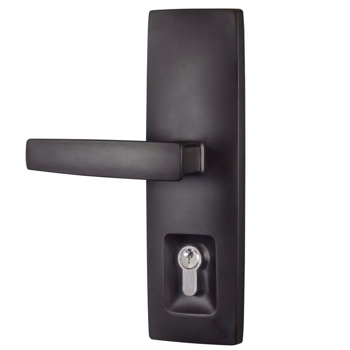 Gainsborough Matt Black Double Cylinder Trilock Urban Aurora Trim Set