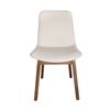 SK Designer Living | Cozy Upholstered Dining Chair | Walnut Legs - Ivory Fabric