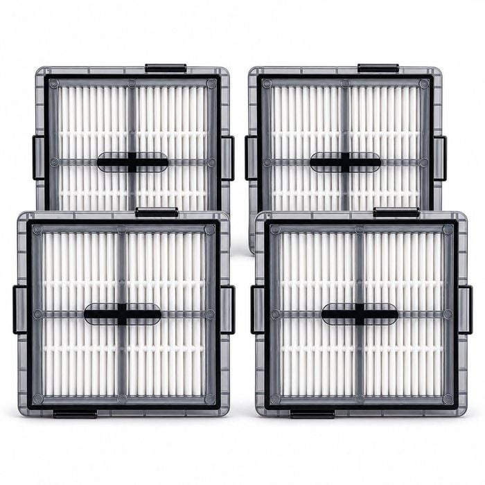 Hygieia Replacement Filters for Roborock Q10V+ Robot Vacuum Cleaner – 4 Pack