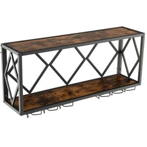 Costway 39 Bottles Wine Rack Wall Mounted Cellar Storage Display Shelf