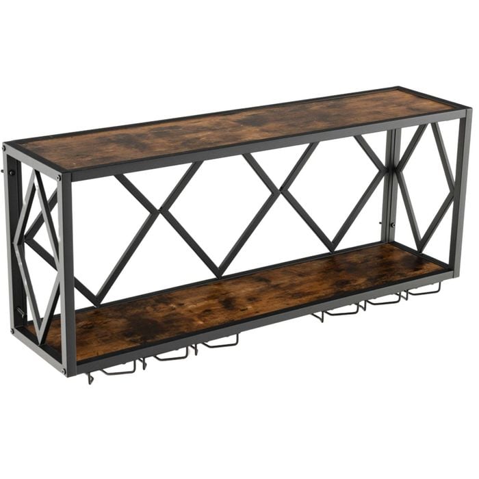 Costway 39 Bottles Wine Rack Wall Mounted Cellar Storage Display Shelf