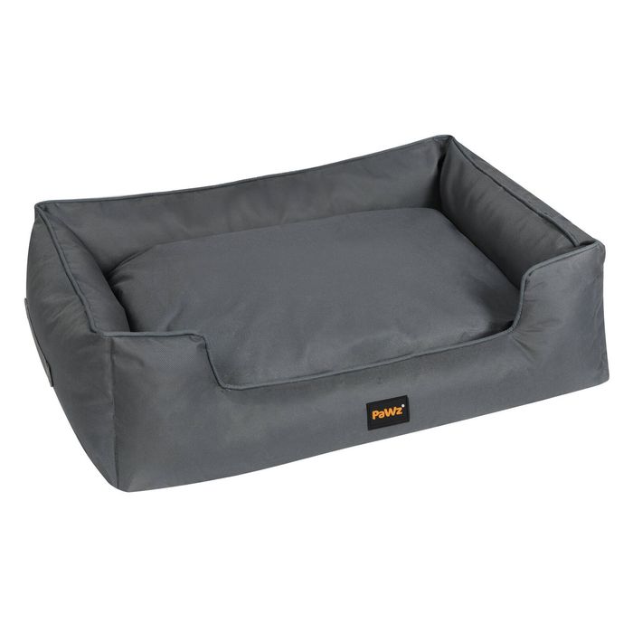 Pawz M Size Soft Plush Dog Bed in Grey