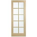 Corinthian 2340 x 820 x 40mm Entrance Door Blonde Oak Translucent Glass AWO40G