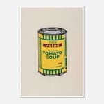Galrie Banksy Soup Can Yellow Emerald Brown Poster - Iconic 2006 Art Print, Poster Only, A4 21 x 30cm (8 x 12inch)