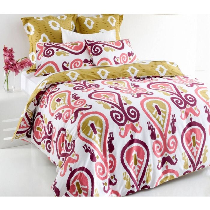 Shuteye Torquay Coarl Quilt Cover Set + Euro Pillowcases - Double