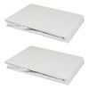 2x Odyssey Living Bamboo Pillow Protector Pillowcase 50cm X 75cm White