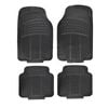 All Set Black PVC Car Floor Mat - 4 Piece