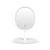 SOGA 26cm White Oval Smart LED Makeup Bedroom Table Vanity Mirror Tricolor Adjustable Light