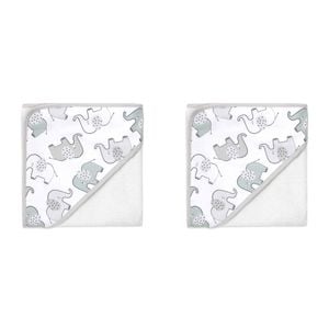 2PK Little Haven Cotton Hooded Elephant Soft Baby Towel 76cm
