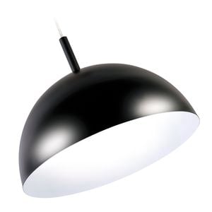 Verve Black Round Metal Dome Pendant