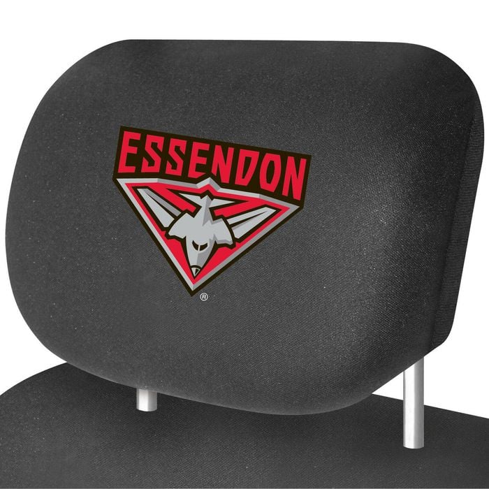 Essendon Bombers Official Afl Universal Headrest Cover Pairs