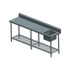 SSB6-2400R/A Single Right Sink Bench with Pot Undershelf