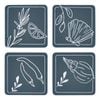 Ecology Feast Set Of 4 Coasters