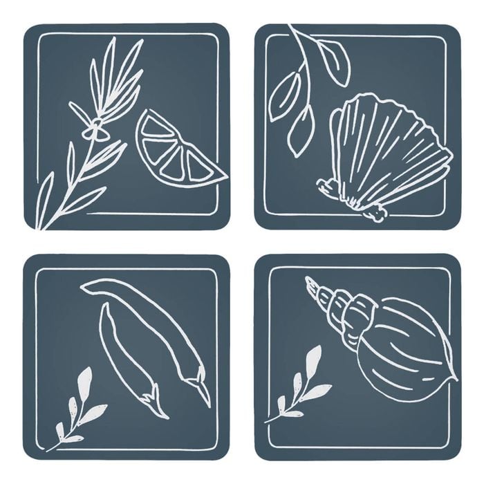 Ecology Feast Set Of 4 Coasters