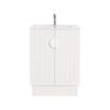 CIBO 600mm White Freshwater Full Height Bathroom Vanity With White Handle