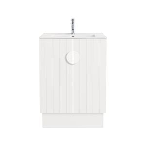 CIBO 600mm White Freshwater Full Height Bathroom Vanity With White Handle