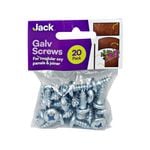 Jack M5 x 10mm Galv Screw Pack - 20 Pack