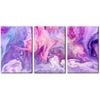 3pcs Colorful Swirl Patterns in Purple Print 100% Australian Made 3 x 40x60cm (Metal Print)