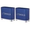 2PK Kitchencraft Lovello Textured Kitchen Cooking Utensil Storage Holder - Blue