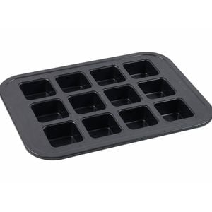 12pc Bakers Secret Brownie Pan Non Stick Square Chemical Free Dishwasher Safe