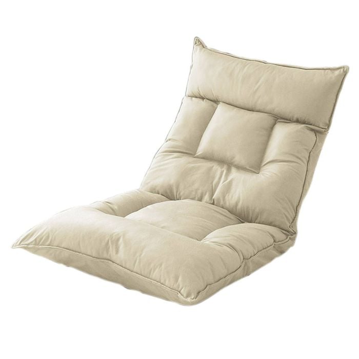 Foret Cushion Floor Seat Recliner Futon Bed Soft Lounge Chair Living Room Beige