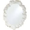 LVD Textured Resin Oval Mirrored Trinket Display Tray 37x28cm White Coral
