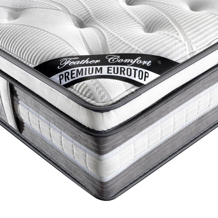 Mattress Euro Top King Single Size Pocket Spring Coil with Knitted Fabric Medium Firm 34cm Thick