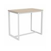 Olg Anvil Bar Leaner 4 Leg White Frame Nordic Maple Top L1800mm X W750mm