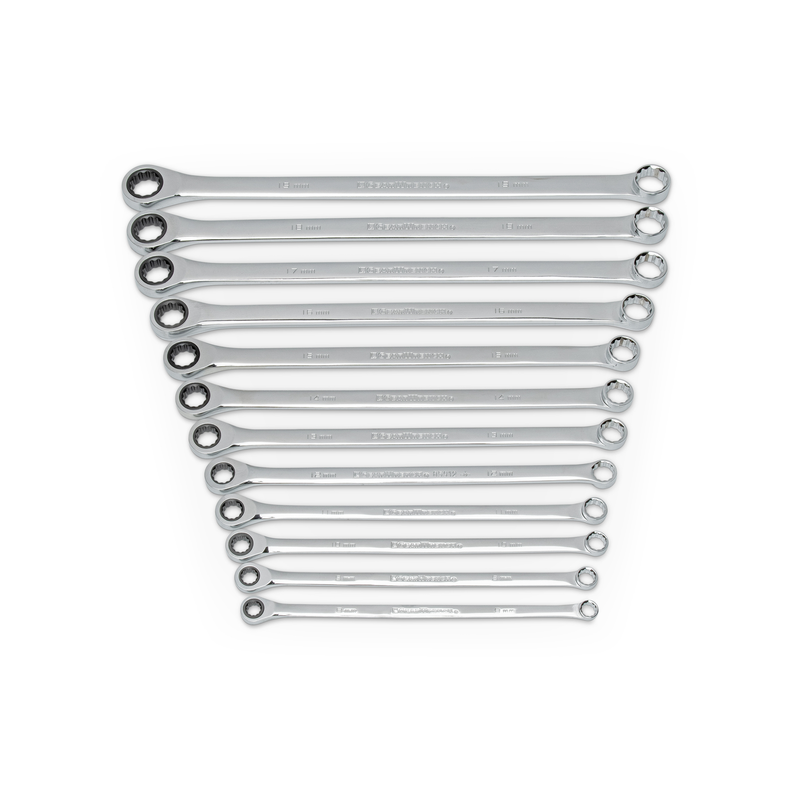 GEARWRENCH 9 Piece 72-Tooth 12 Point XL GearBox™ Double Box Ratcheting SAE Wrench Set thumbnail 2