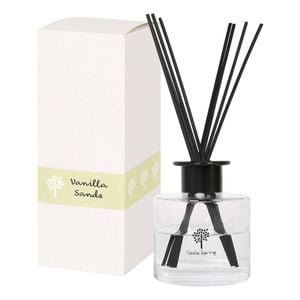 Glass Reed Diffuser - 200ml - Vanilla Sands - Sweet Creamy Fragrance with 8 Reeds Long Lasting Scent