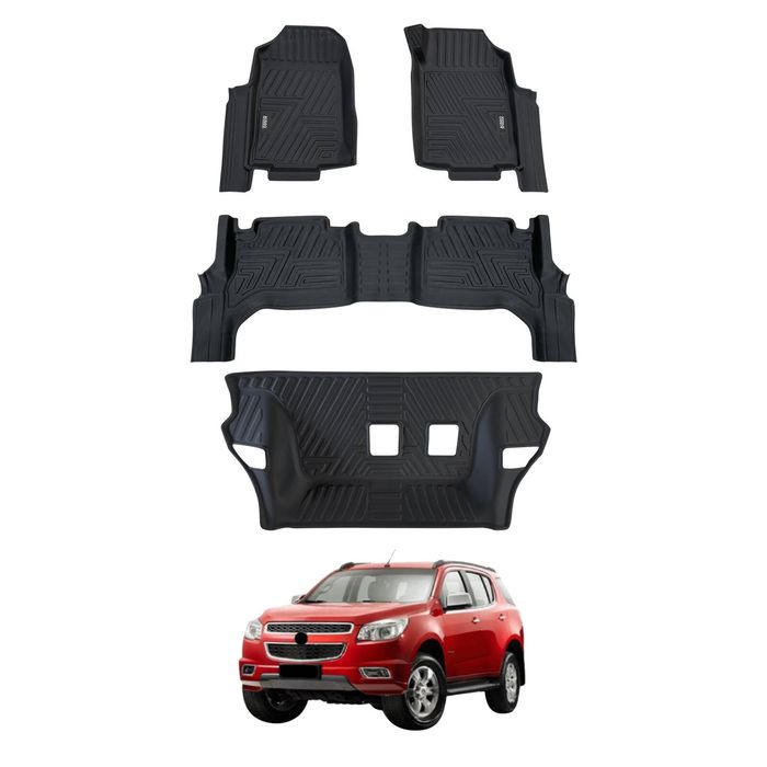 AUSGO 3-Row Set Car Floor Mats for Holden Colorado 7 RG Series 2012-2016 Floor Liners