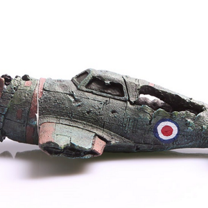 Aqua One Magnetic Glass Wrecked Bomber Ornament (36872)