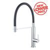 Estilo 25mm Chrome Rubber Coil Dual Function Pull Down Sink Mixer