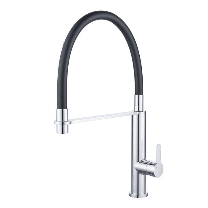 Estilo 25mm Chrome Rubber Coil Dual Function Pull Down Sink Mixer