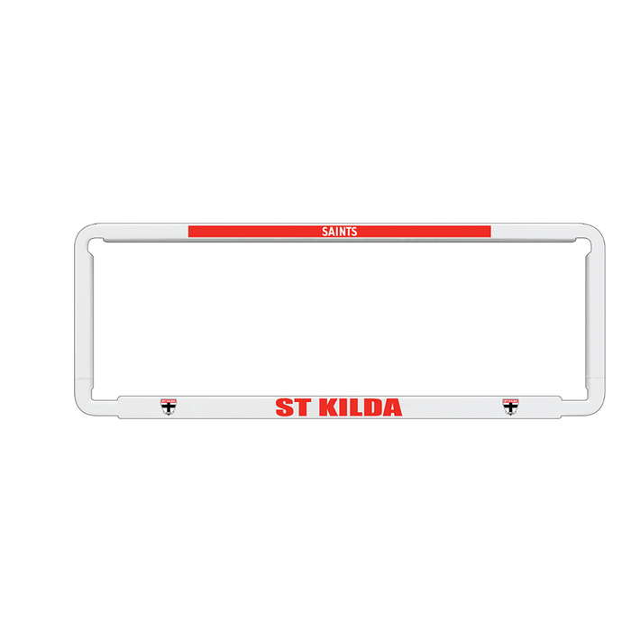 1x Official Afl St Kilda Car Number Plate Frame Cover Surround New Logo