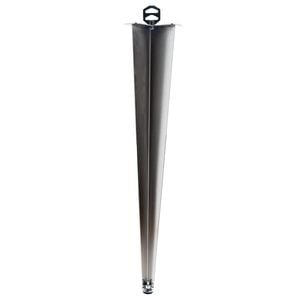 Taskmaster 710 x 2mm Satin Chrome Steel Corner Furniture Leg