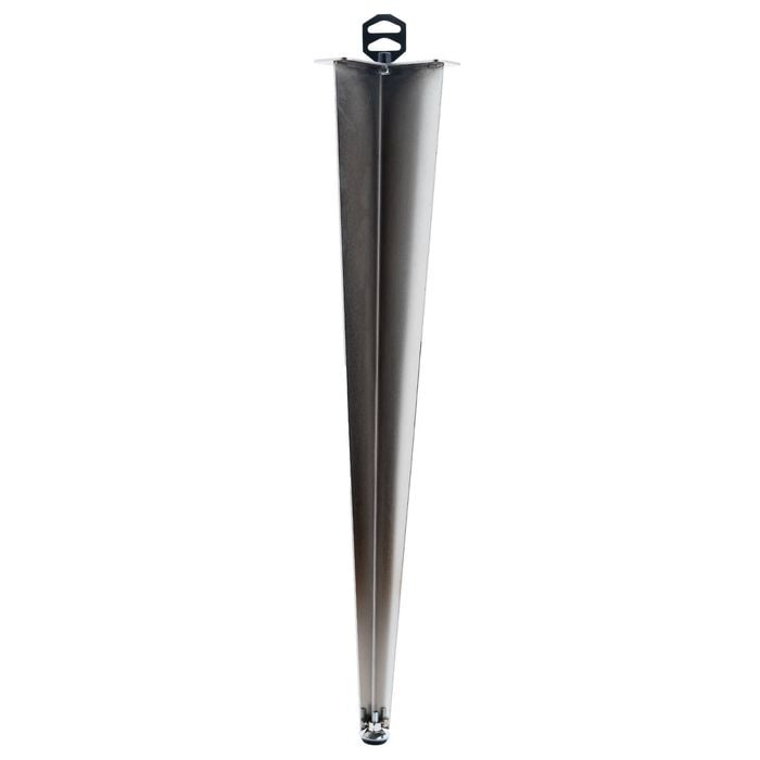Taskmaster 710 x 2mm Satin Chrome Steel Corner Furniture Leg