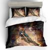 3D Black Motor Motorcycle  Quilt Cover Set Bedding Set Pillowcases
