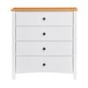 Harbourview Tallboy Table Brown White