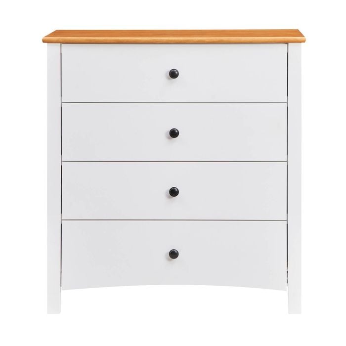 Harbourview Tallboy Table Brown White