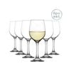 LAV 6 Piece Fame White Wine Glasses Set - Classic Stemware Goblets - 300ml