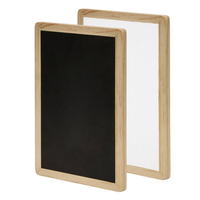 Practa 26 x 18cm Framed Double Sided Chalkboard Whiteboard FSC