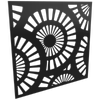 ProtectorAl 300 - 1200 x 300 - 1200mm Gloss Black / Satin Black Sunburst Unframed Composite Deco Panel