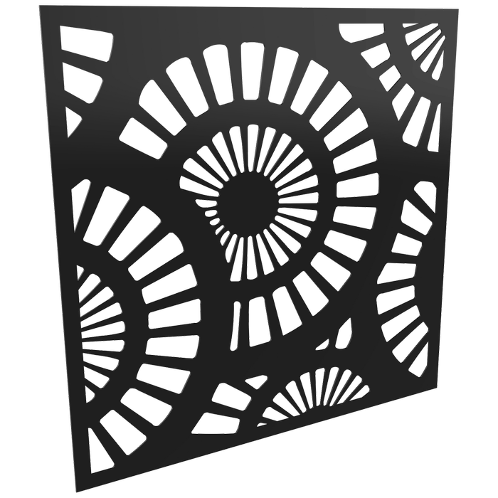 ProtectorAl 300 - 1200 x 300 - 1200mm Gloss Black / Satin Black Sunburst Unframed Composite Deco Panel