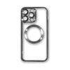 Magsafe Clear Plating Slim Magnetic Case Cover - For Apple iPhone 14 Plus (Silver)