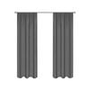 Smart Home Products 190cm-wide Charcoal Hamilton Pencil Pleat Blockout Curtain - 2 Pack - 150-230 x 160cm